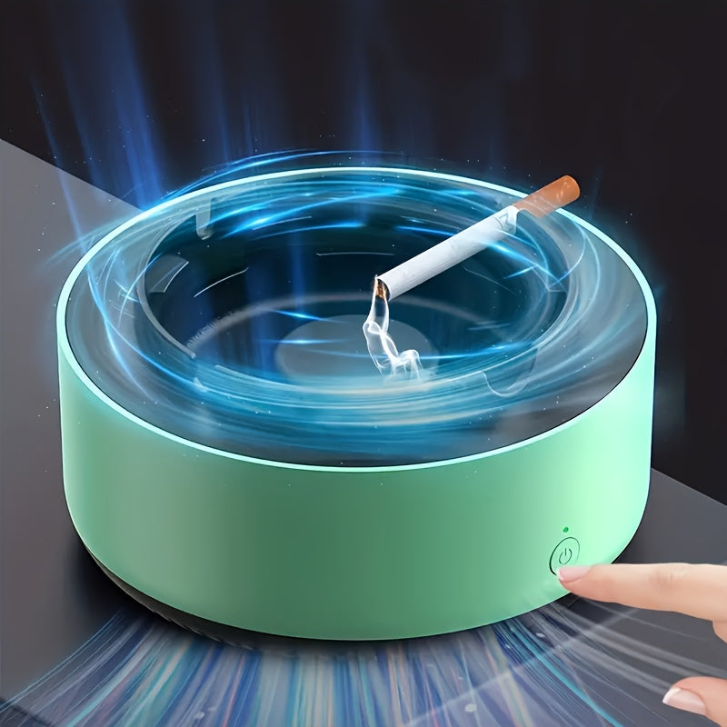 Next-Gen Smart Ashtray – Filters Smoke, Purifies Air, Sleek, Stylish