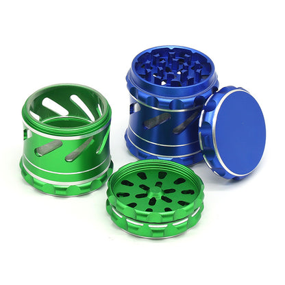 Aluminum Alloy Smoke Grinder 63MM4 Layer Cut-out Side Hole Open Window Metal Grinder