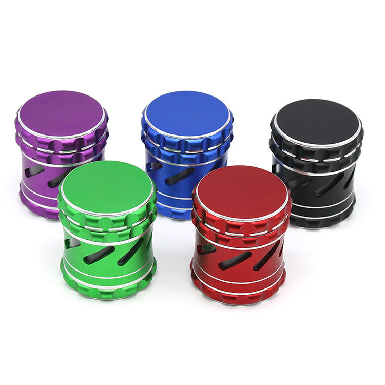 Aluminum Alloy Smoke Grinder 63MM4 Layer Cut-out Side Hole Open Window Metal Grinder