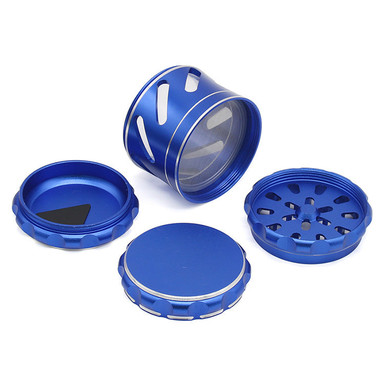 Aluminum Alloy Smoke Grinder 63MM4 Layer Cut-out Side Hole Open Window Metal Grinder