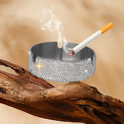 Diamond Luxe Stainless Ashtray – Elegant, Durable, Stylish, Premium, Chic, Modern