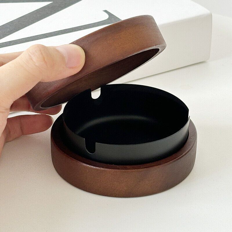 Handcrafted Wooden Ashtray – Elegant Design, Durable, Windproof, Premium Quality