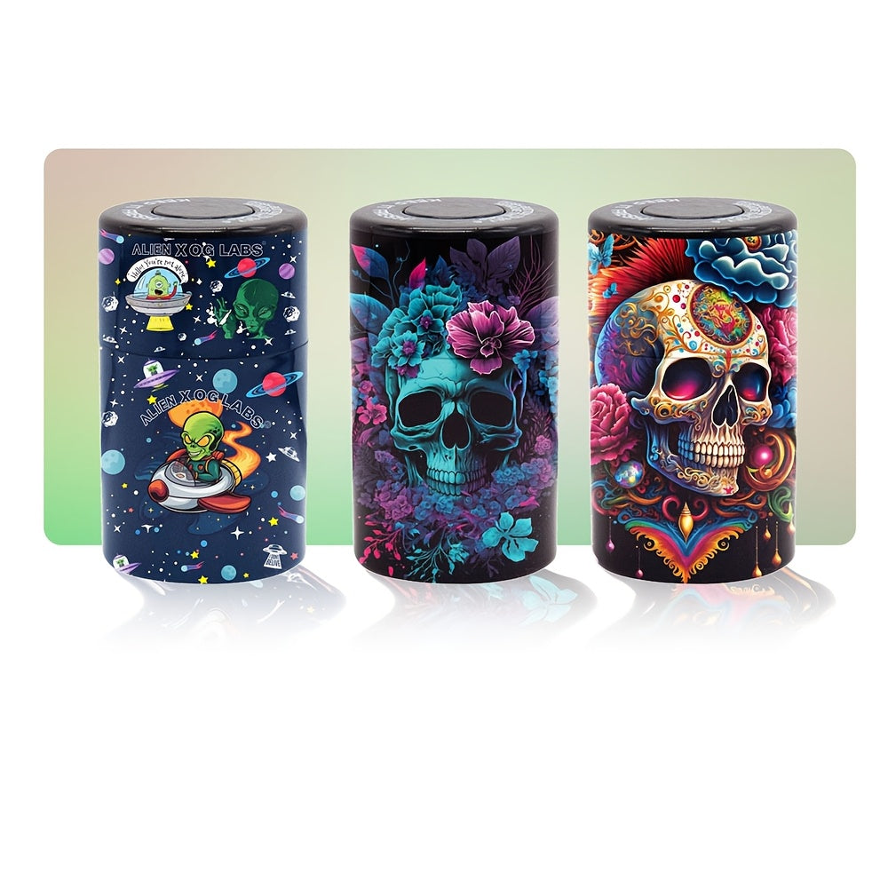 OdorLock Airtight Stash Jar – Skull Edition