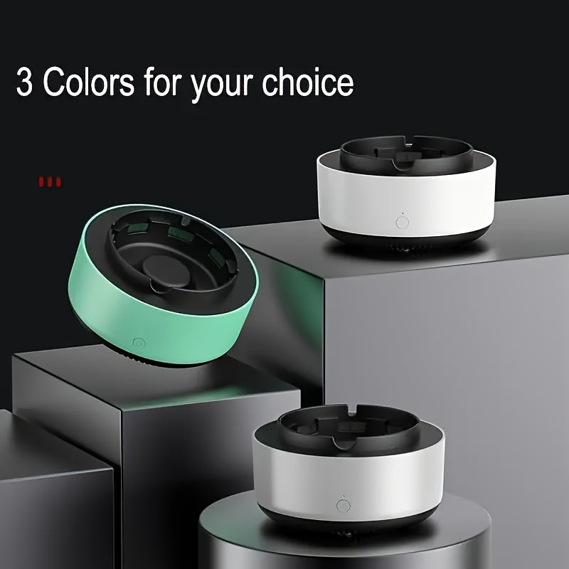 Next-Gen Smart Ashtray – Filters Smoke, Purifies Air, Sleek, Stylish