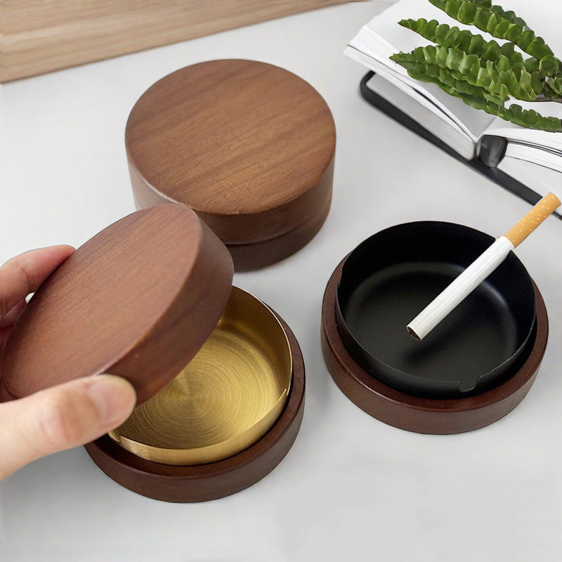 Handcrafted Wooden Ashtray – Elegant Design, Durable, Windproof, Premium Quality