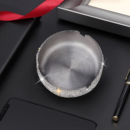 Diamond Luxe Stainless Ashtray – Elegant, Durable, Stylish, Premium, Chic, Modern