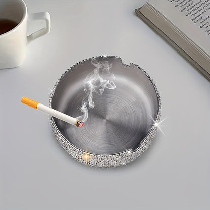 Diamond Luxe Stainless Ashtray – Elegant, Durable, Stylish, Premium, Chic, Modern