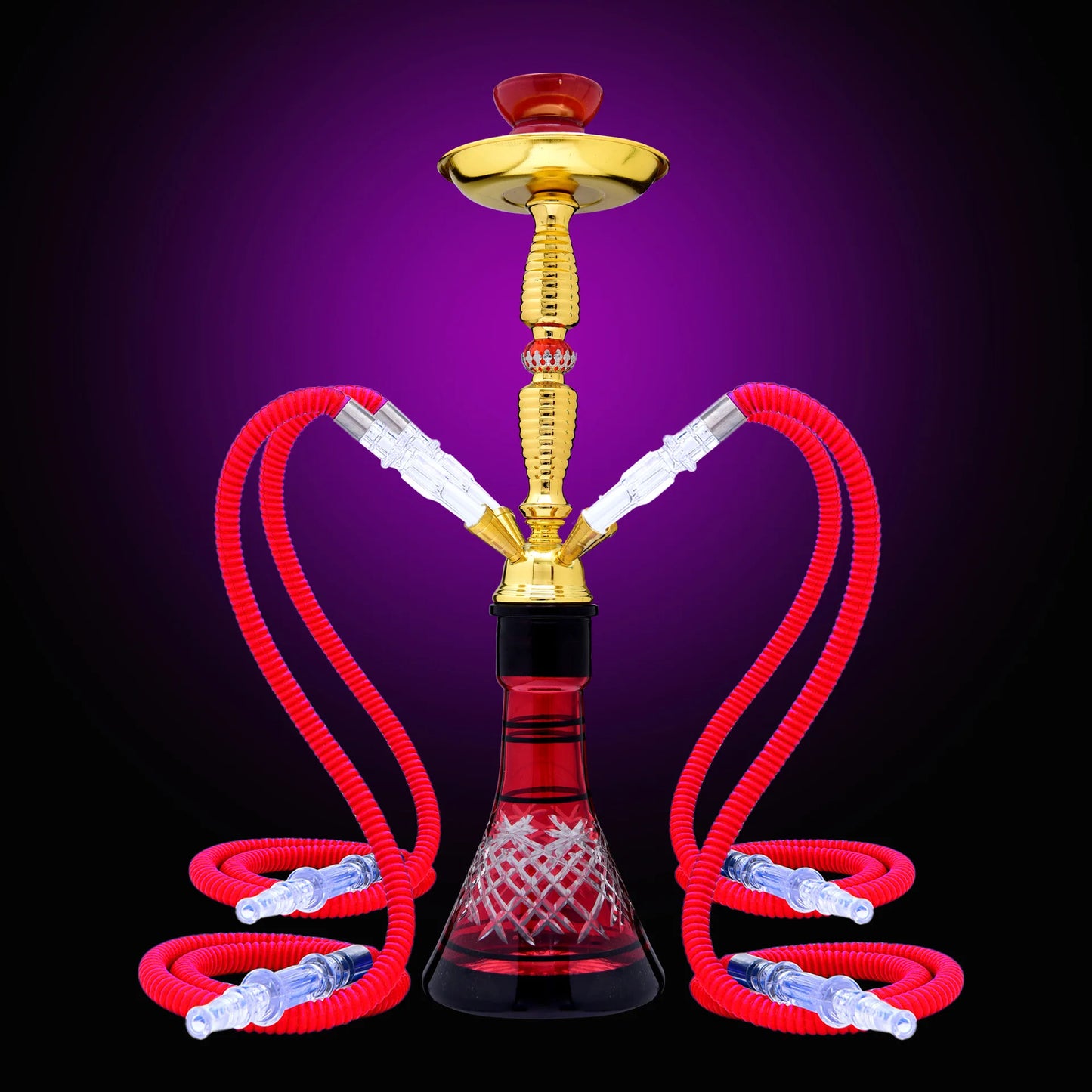 DEJAYA Ultimate Glass Narguile Hookah Set