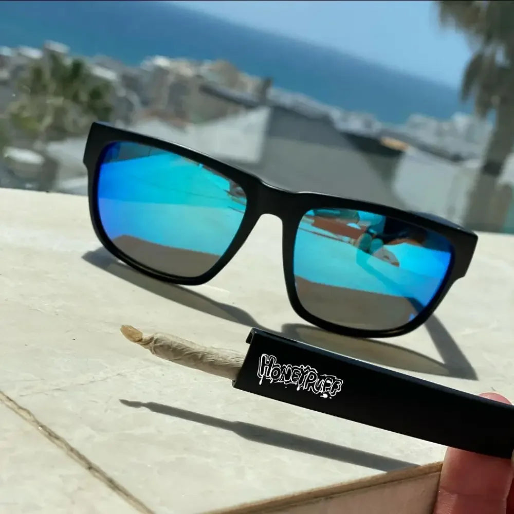 Stealth Smoke Sunglasses with Hidden Storage