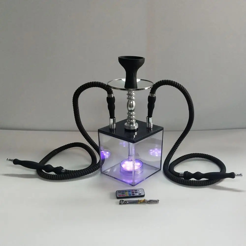 Glow-in-the-Dark Acrylic Hookah – Silicone Bowl, Pipes