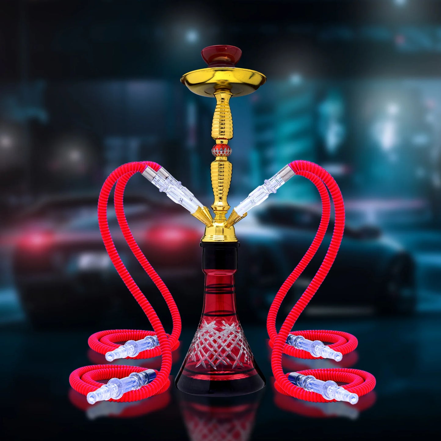 DEJAYA Ultimate Glass Narguile Hookah Set