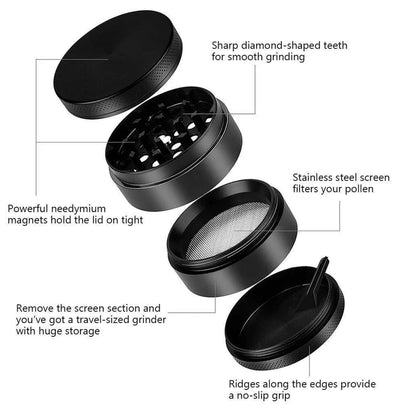 GrindView 5 - Herb Grinder, 5 layers, robust