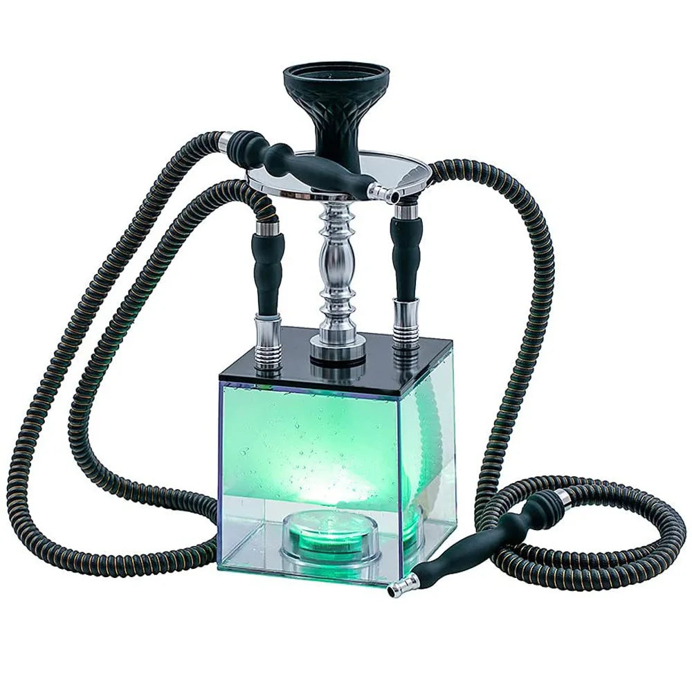 Glow-in-the-Dark Acrylic Hookah – Silicone Bowl, Pipes