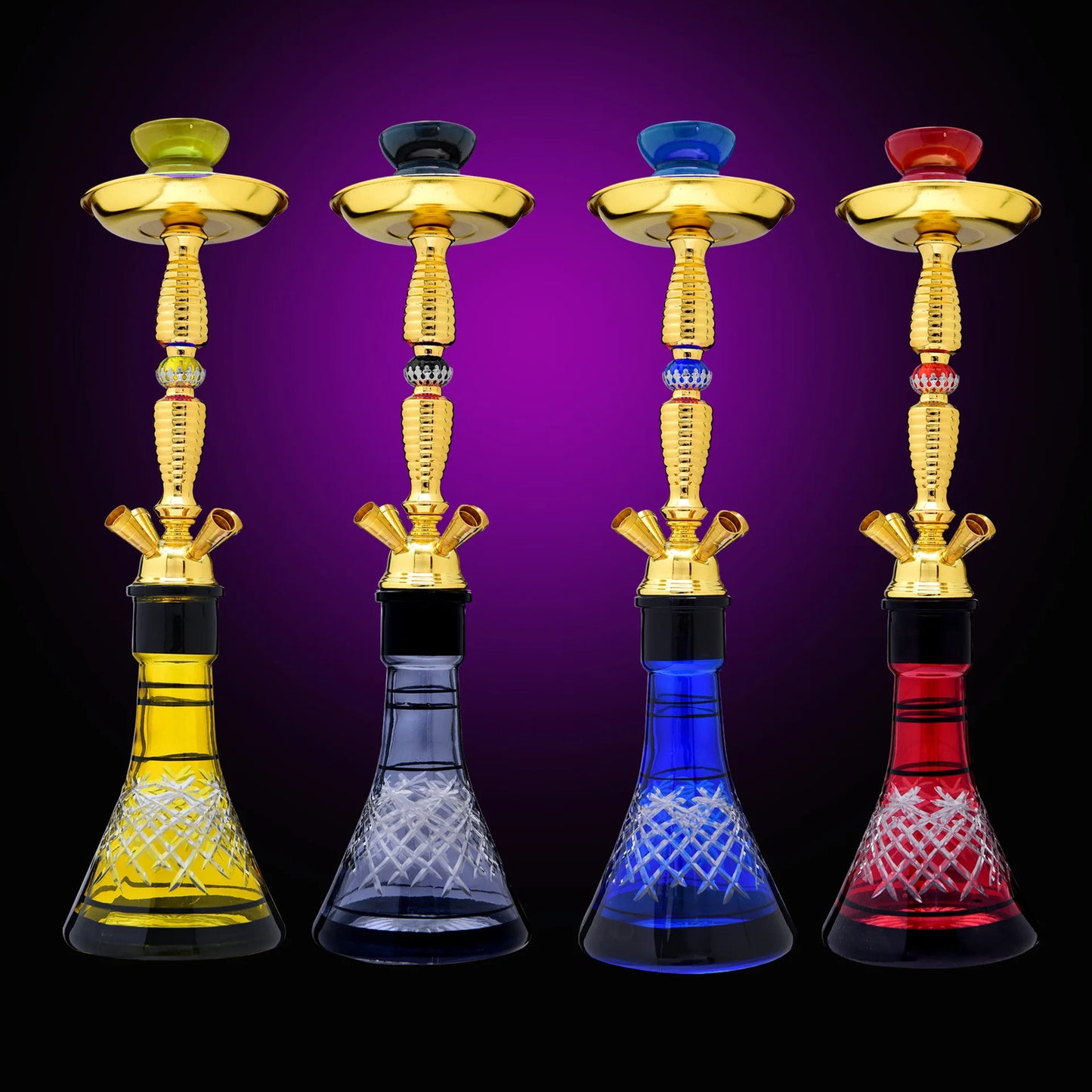 DEJAYA Ultimate Glass Narguile Hookah Set