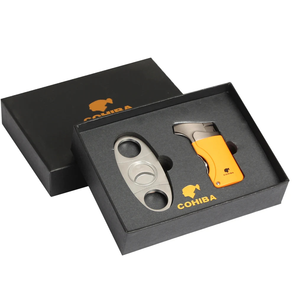 SmokePro Lighter & Cutter – Stainless Steel Set