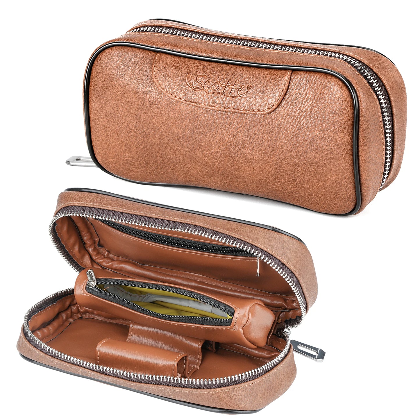 Scotte Premium PU Leather Pipe Holder – Durable, Portable, Stylish