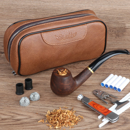 Scotte Premium PU Leather Pipe Holder – Durable, Portable, Stylish