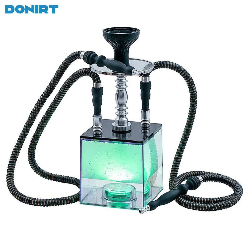 Glow-in-the-Dark Acrylic Hookah – Silicone Bowl, Pipes