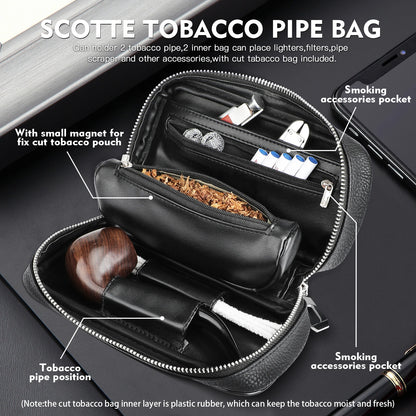 TobaccoPipe Elite Case – Stylish PU Leather Holder