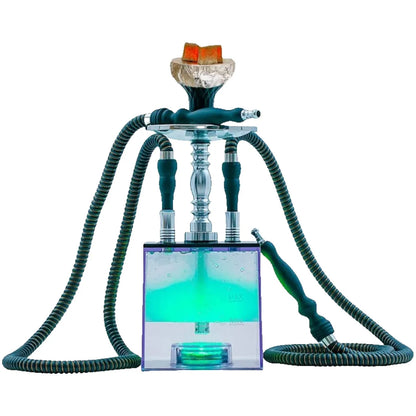 Glow-in-the-Dark Acrylic Hookah – Silicone Bowl, Pipes