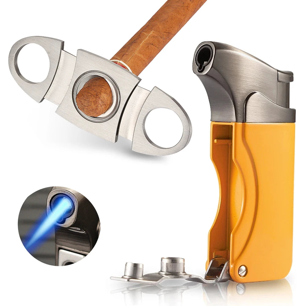 SmokePro Lighter & Cutter – Stainless Steel Set