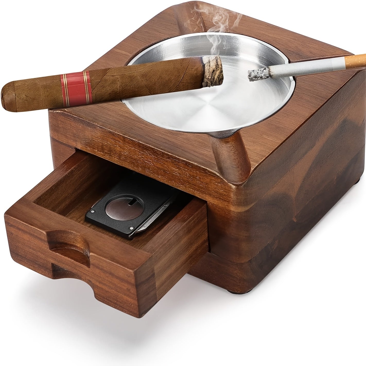 Elite Wooden Cigar Ashtray – Elegant, Durable, Practical, Stylish, Classic, Timeless