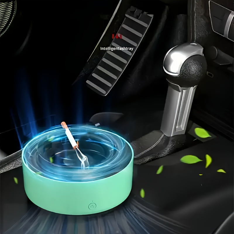 Next-Gen Smart Ashtray – Filters Smoke, Purifies Air, Sleek, Stylish