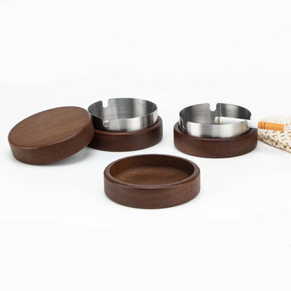 Handcrafted Wooden Ashtray – Elegant Design, Durable, Windproof, Premium Quality