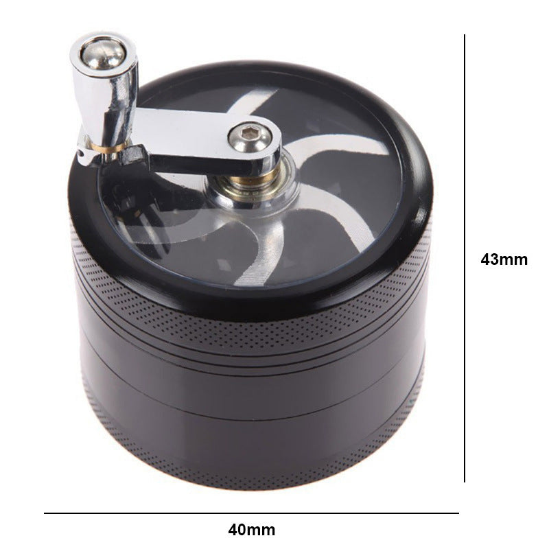 Zinc Alloy Smoke Crusher Metal Grinder With Handle