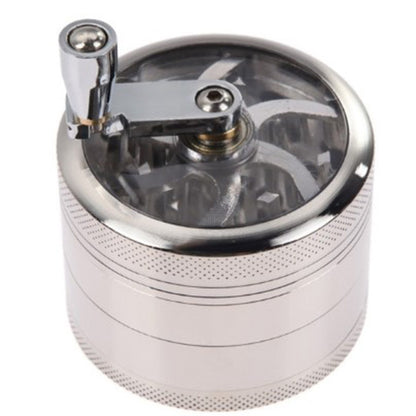 Zinc Alloy Smoke Crusher Metal Grinder With Handle