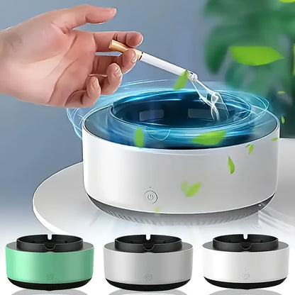 Next-Gen Smart Ashtray – Filters Smoke, Purifies Air, Sleek, Stylish