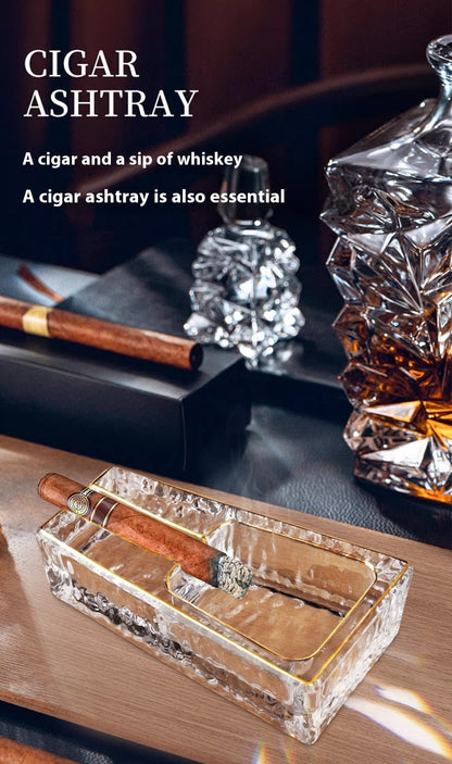 Household Thickening Crystal Glass Cigar Ashtray