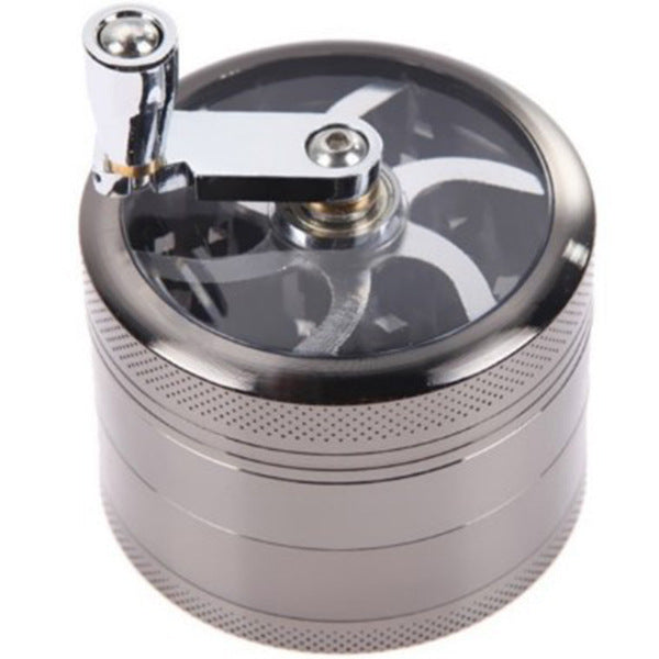 Zinc Alloy Smoke Crusher Metal Grinder With Handle