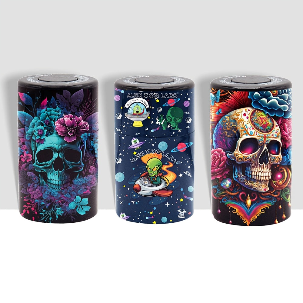 OdorLock Airtight Stash Jar – Skull Edition