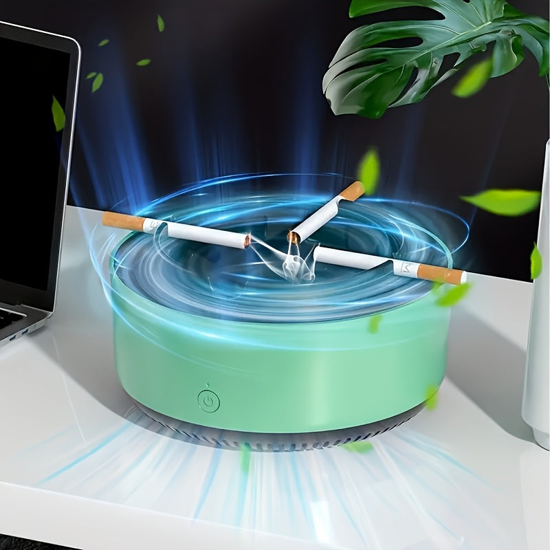 Next-Gen Smart Ashtray – Filters Smoke, Purifies Air, Sleek, Stylish